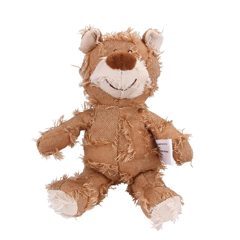 Indestructible & Interactive Bear Dog Toy For Aggressive Chewers