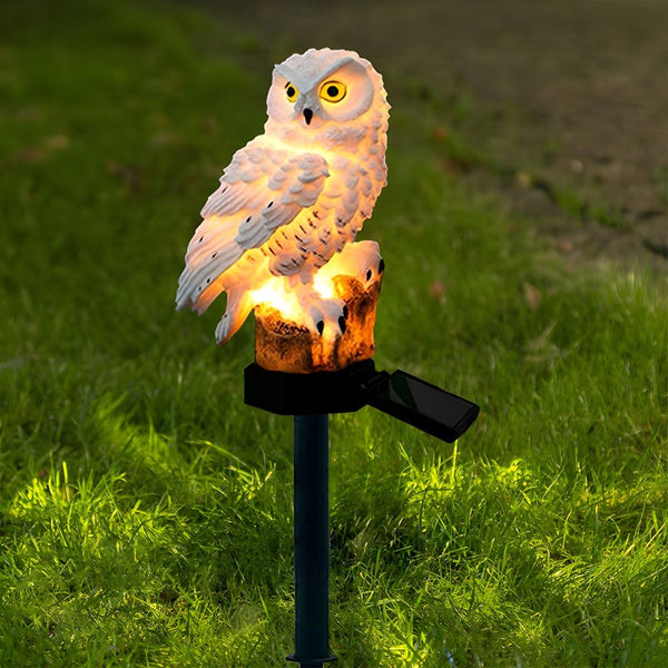 Solar Owl Garden Light with Decorative Stake