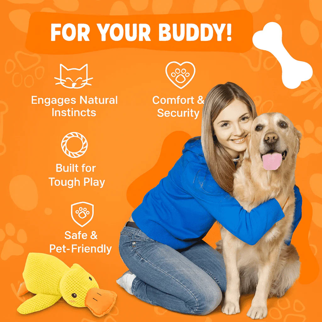 2026 New Calming Durable Duck Dog Chew Toy