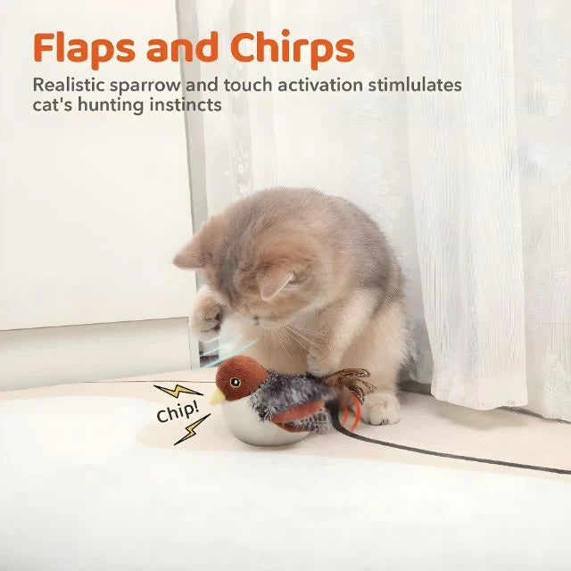Interactive Flapping Bird Cat Toys with Remote-Controlled