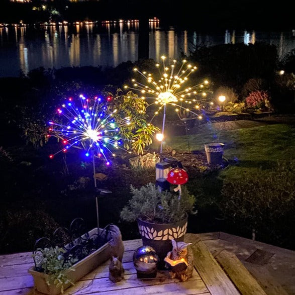 4 Packs Outdoor Solar Garden Firework Lights
