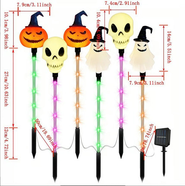 2025 Upgraded π»π 6-Packs LED Solar Halloween Ground Lights