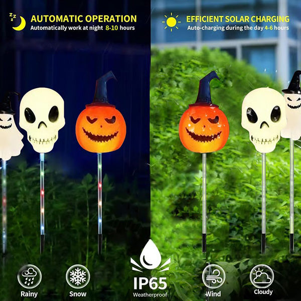 2025 Upgraded π»π 6-Packs LED Solar Halloween Ground Lights