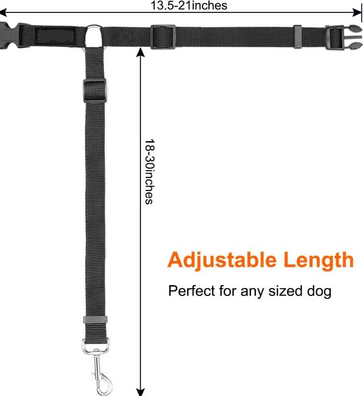 2 Pack Headrest Dog Car Seat Belt