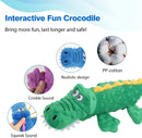 Squeaky crocodile plush for aggressive chewers ๐