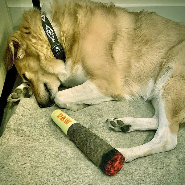 Cigar Design Plush Squeaky Dog Toy