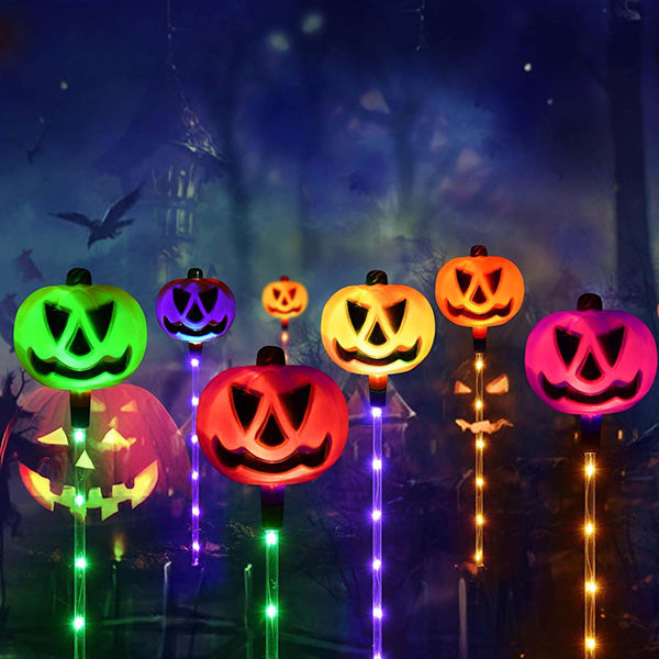 2025 Upgraded π»π 6-Packs LED Solar Halloween Ground Lights