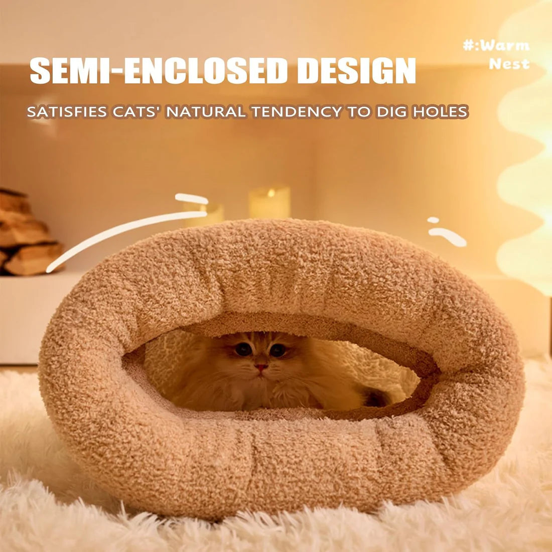 Cozy Pet Nest for Cats and Dogs