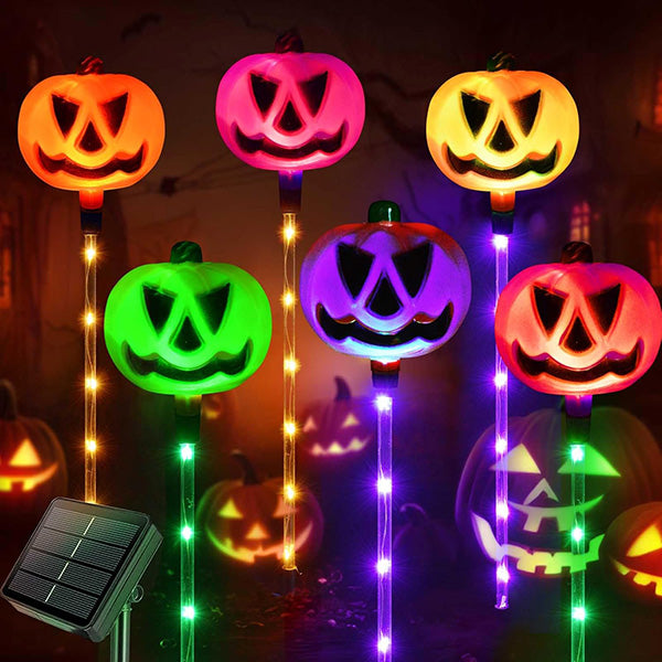 2025 Upgraded π»π 6-Packs LED Solar Halloween Ground Lights