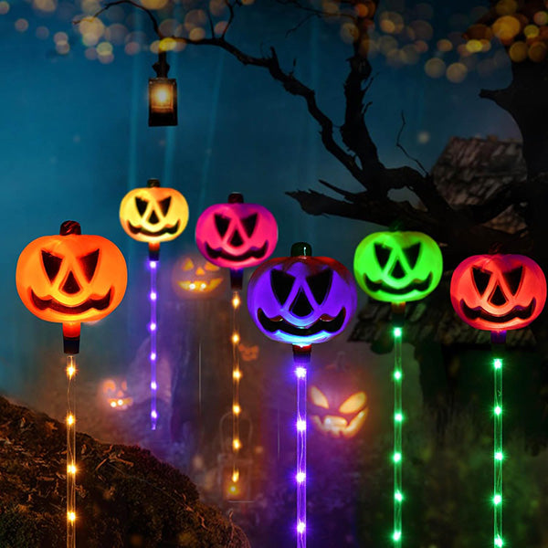 2025 Upgraded π»π 6-Packs LED Solar Halloween Ground Lights
