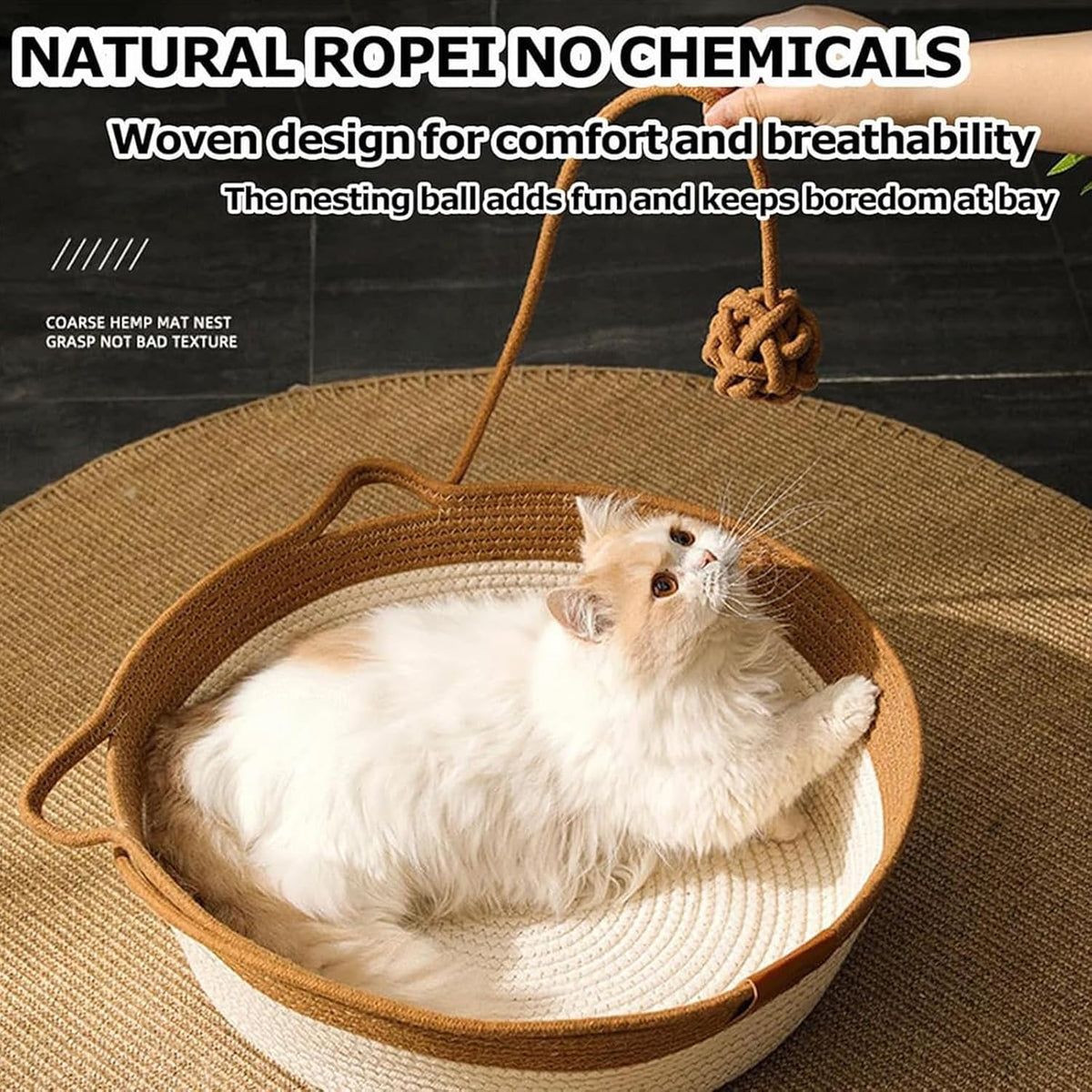 Stimuli Handwoven Basket for Cats