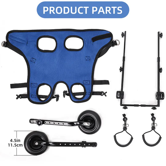 Adjustable Dog Wheelchair for Injured and Disabled Dogs Lightweight & Vet-Approved