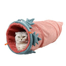 Cat Tunnel – Colorful Flower Design for Play and Relaxation