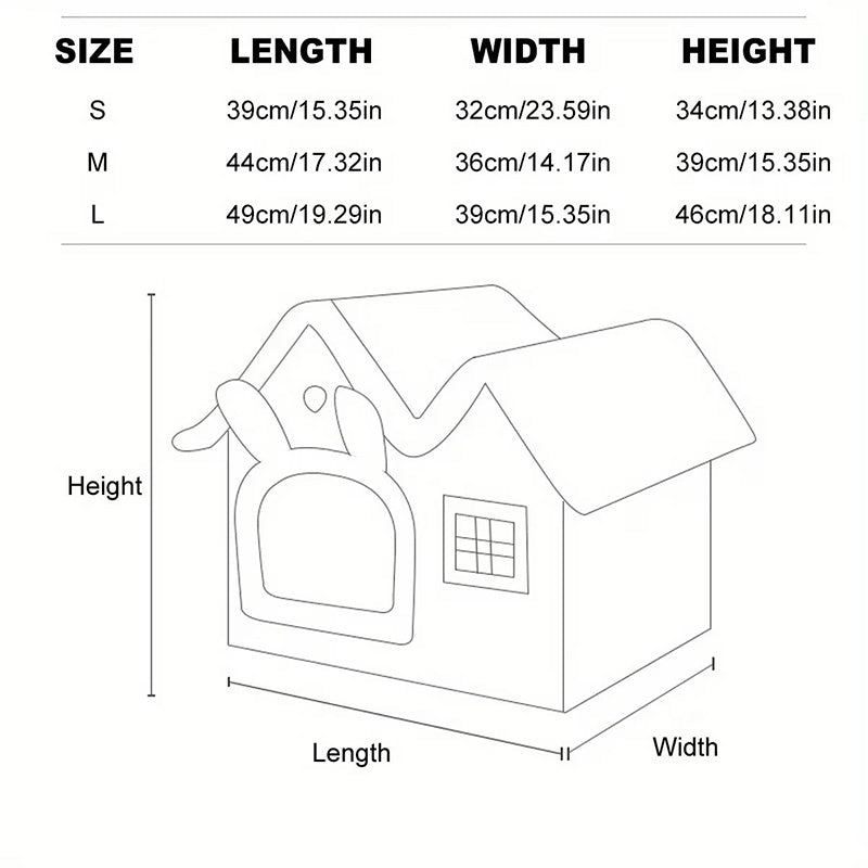 Cozy Pet House Tent Bed with Removable and Washable Cushion