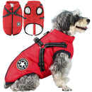 Dog Jacket Winter Vest Jackets Dog Coat Dog Jumper Pet Skiing Costume Sleeveless Cotton Padded Vest with Chest Strap