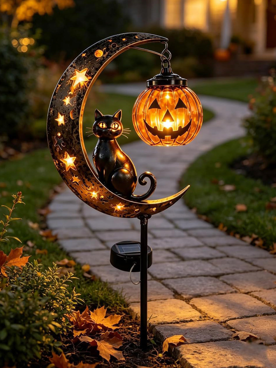 🎃Halloween Early Bird Special Sale 49% OFF-Pumpkin Moon Garden Stake Light