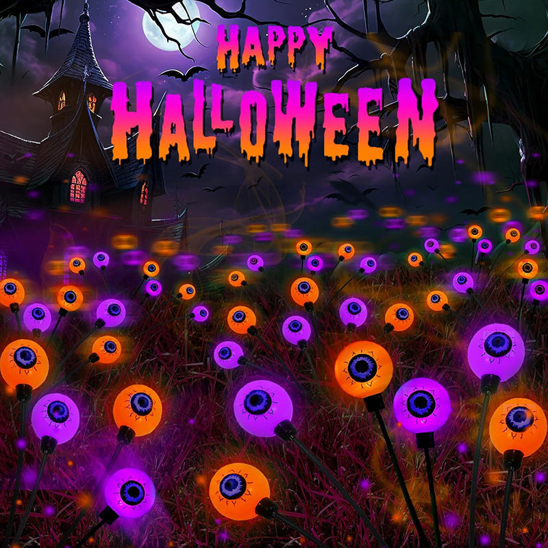 4-Packs Halloween Solar Scary Eyeball Lights