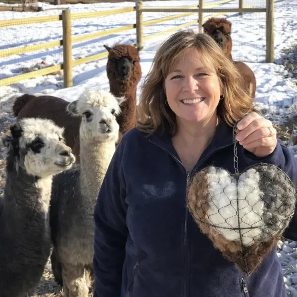 2 Pack Alpaca Fiber Bird Nesting Heart