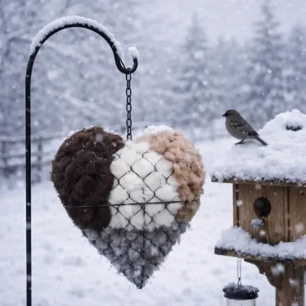 2 Pack Alpaca Fiber Bird Nesting Heart