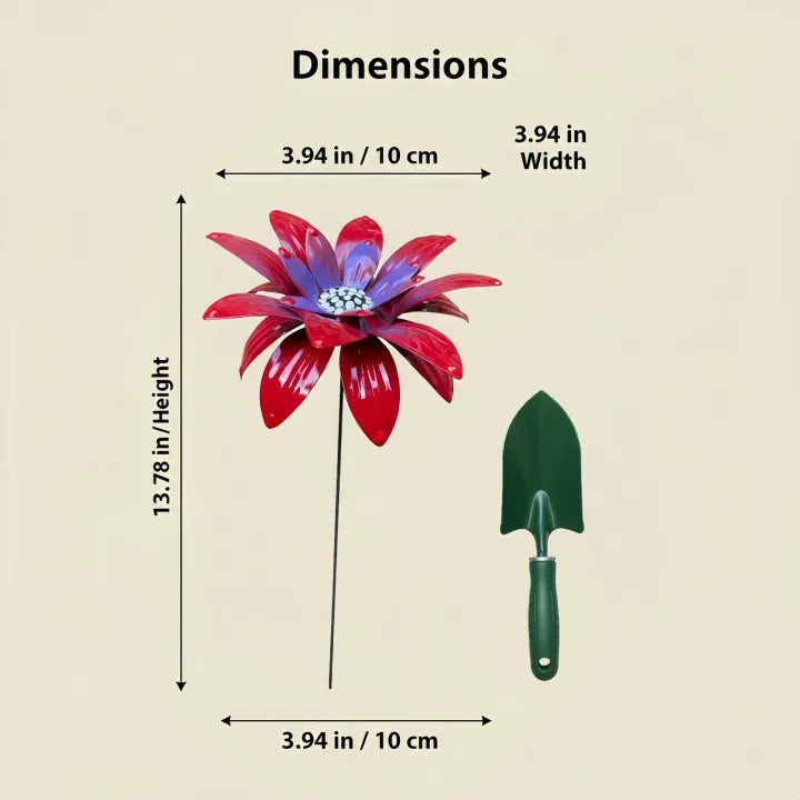 Handmade Colorful Metal Flowers Garden Stakes