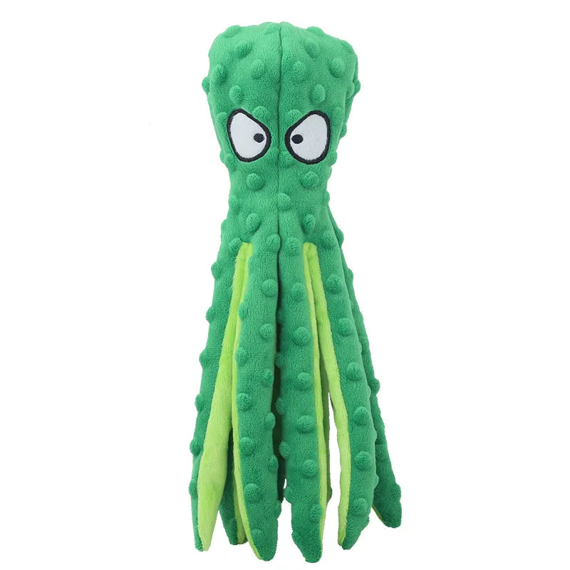 4 Pack No Stuffing Octopus Squeaky Dog Toys