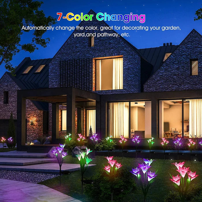 Solar Lily Garden Stake Lights