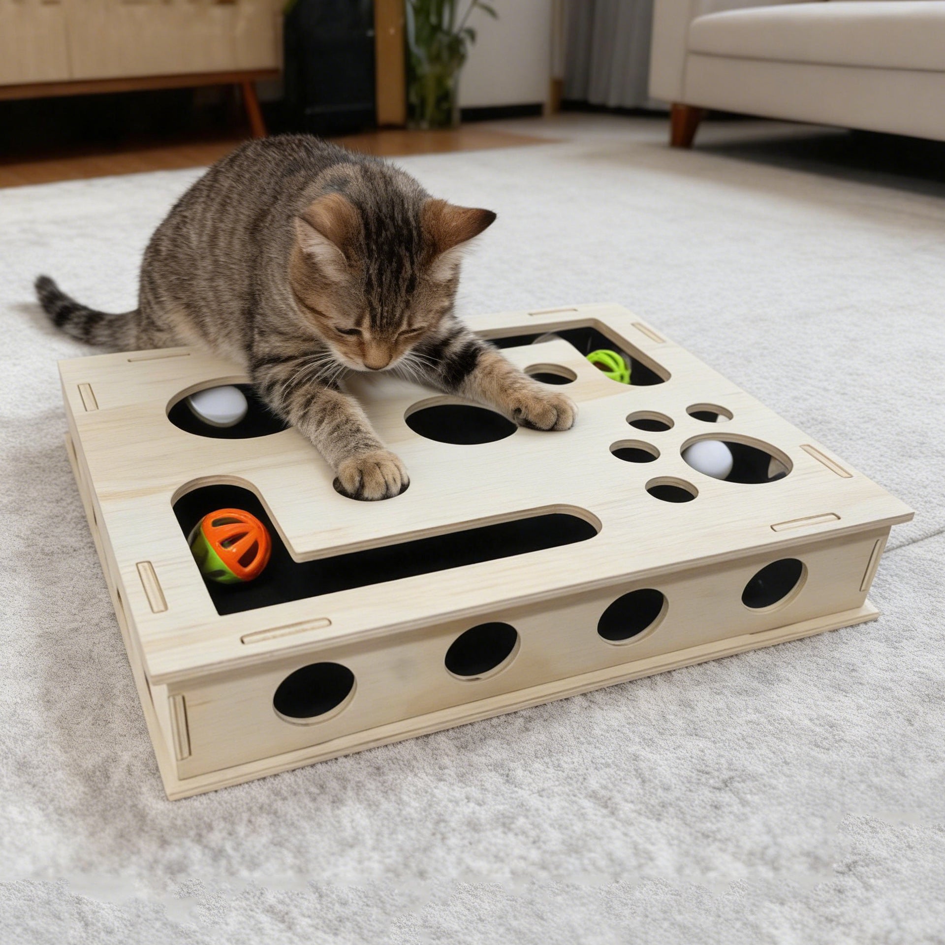 Cat Scratch Puzzle Enrichment Box - Nail Care Kit
