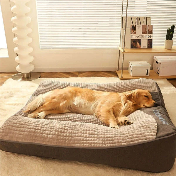 Calming Dog Cushion - Large Thick Scratch-resistant Spine Protection Dog Cushion Bed