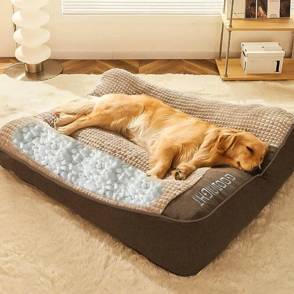 Calming Dog Cushion - Large Thick Scratch-resistant Spine Protection Dog Cushion Bed