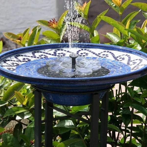 Solar Water Fountain Pump for Bird Bath with 6 Nozzles