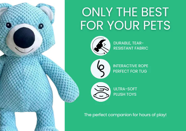 Indestructible Teddy Bear Toy For Aggressive Chewers | The Blue Giant Bear