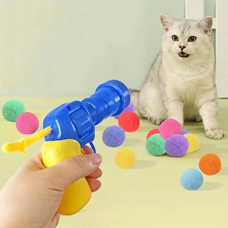 Interactive Cat Ball Toy Launcher Gun | Cat Balls Fetch Toy