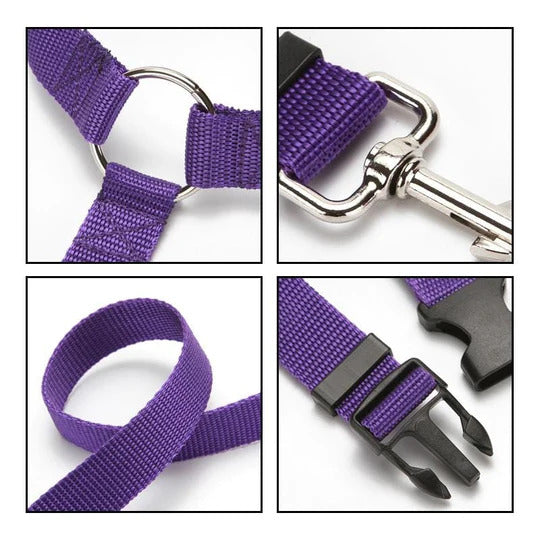 2 Pack Headrest Dog Car Seat Belt