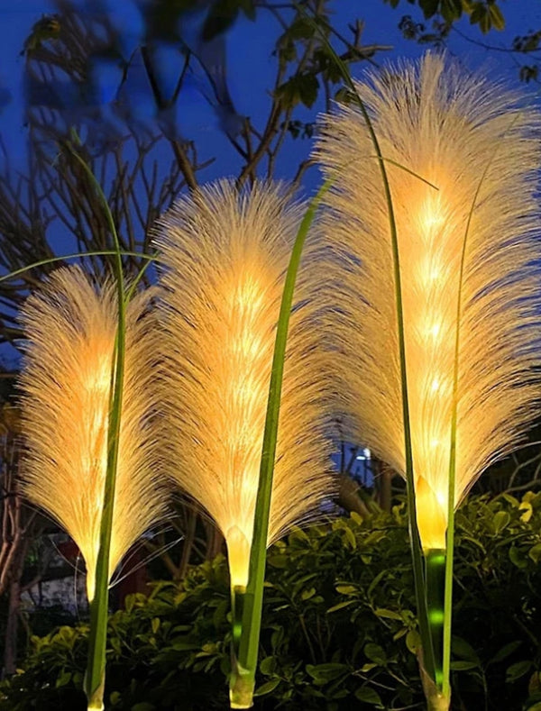 Solar Reed Garden Lights Outdoor Decorative