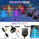 3 Pack Seven Colors Gradient Solar Christmas Tree Lights