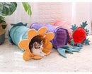 Cat Tunnel – Colorful Flower Design for Play and Relaxation