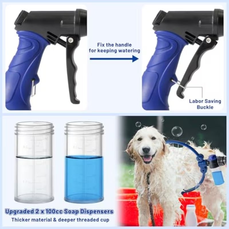 360 Degree Dog Shower Hose Attachment Makes For Super Easy Dog Baths