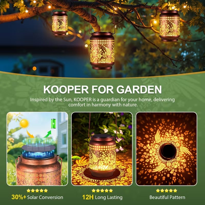 Vibrant Hummingbird Solar Lantern - Light Up Your Garden Night & Day