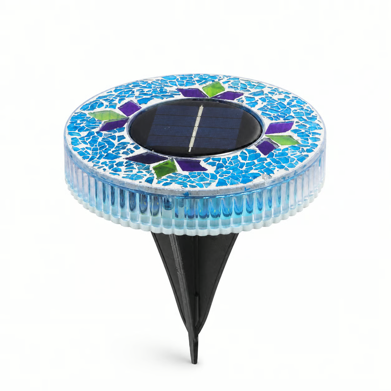 Vibrant Solar Mosaic Disk Lights