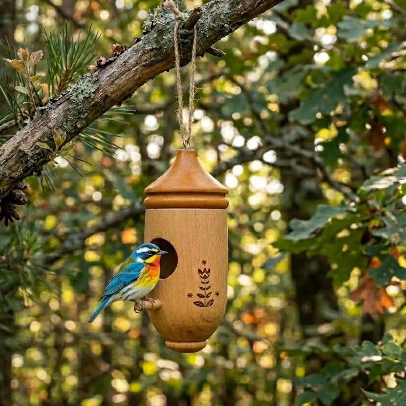 Wooden Hummingbird House - Gift for Natural Lovers