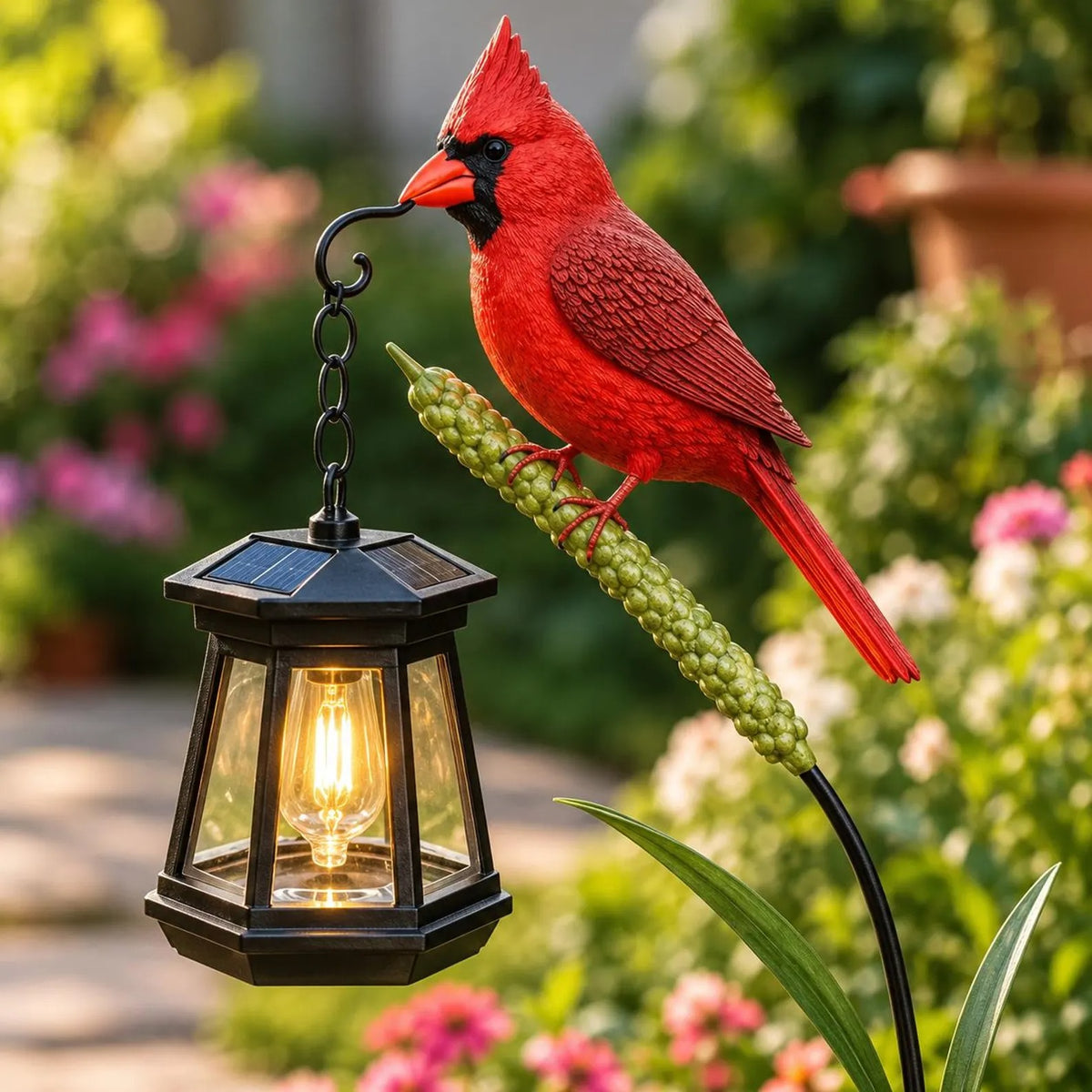 🐦 Cardinal Solar Light—A Beautiful Garden Light That Feels Full of Life