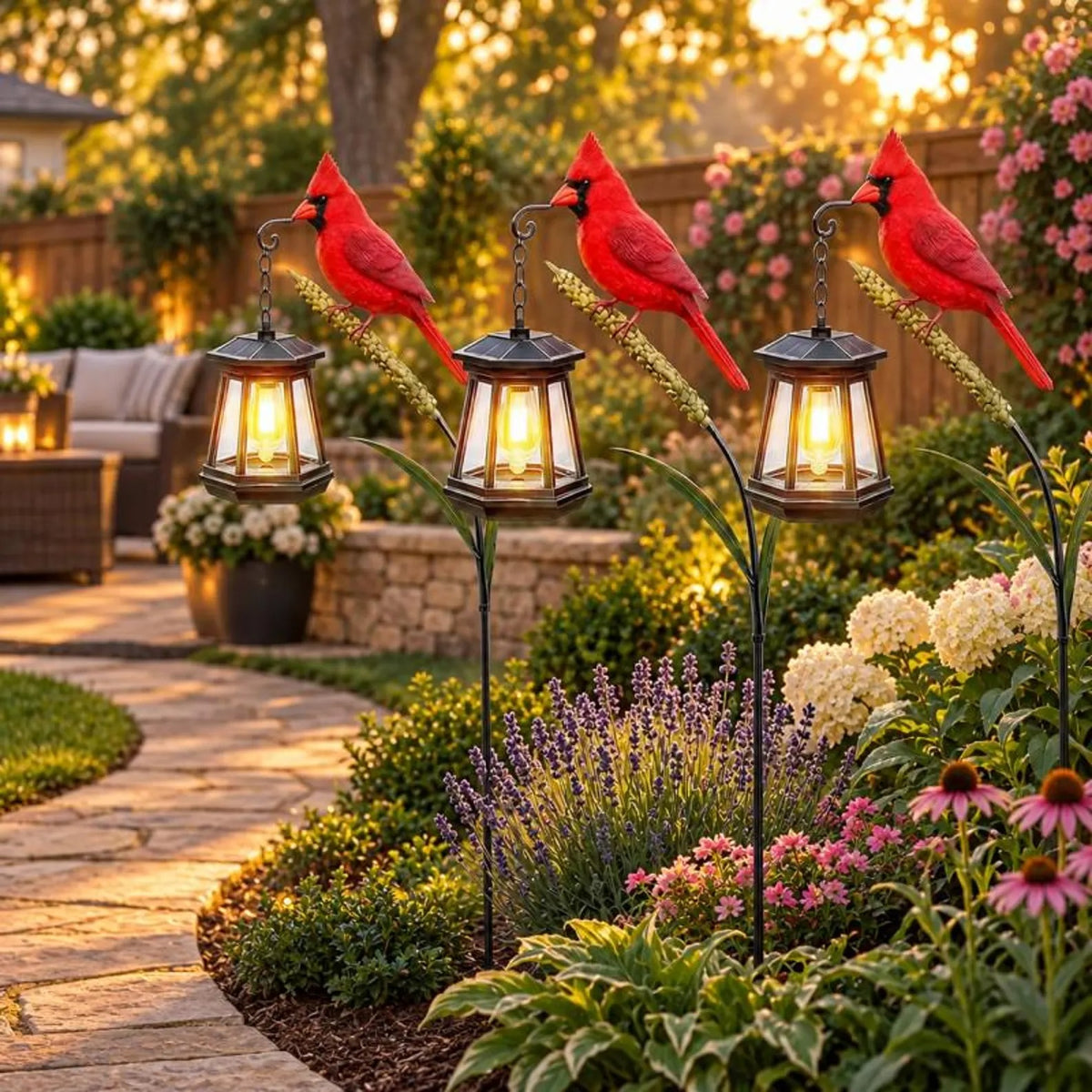 🐦 Cardinal Solar Light—A Beautiful Garden Light That Feels Full of Life