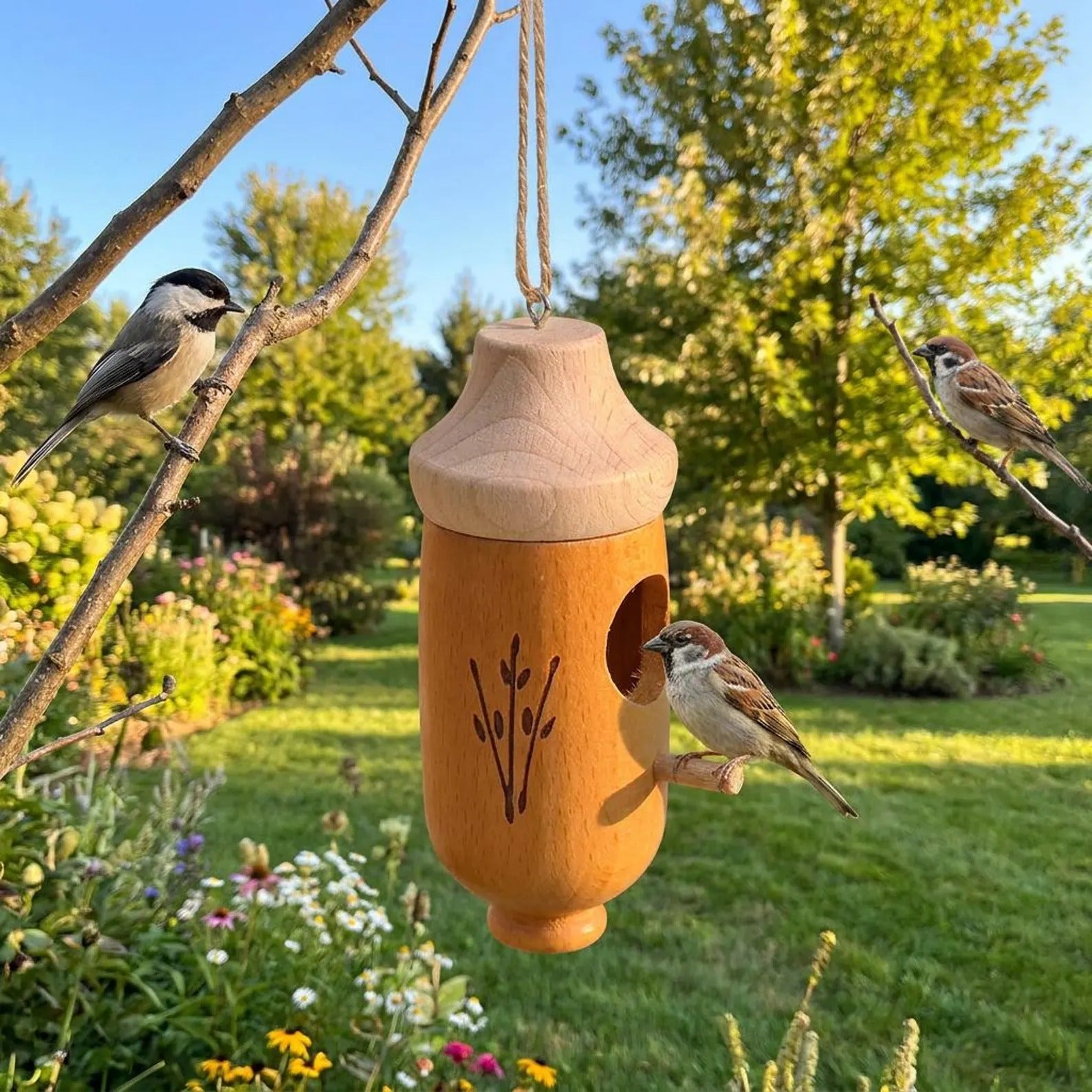 Wooden Hummingbird House - Gift for Natural Lovers