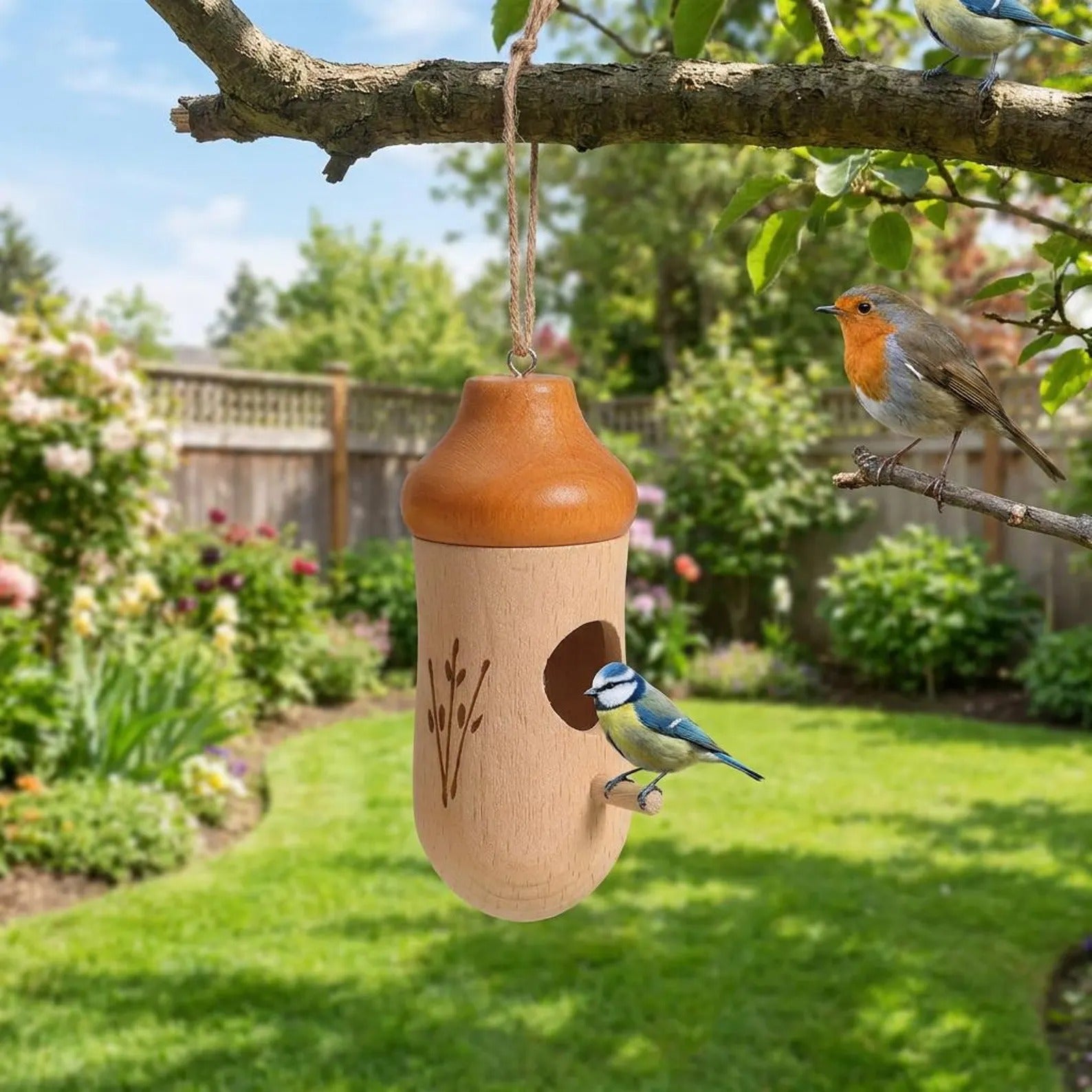 Wooden Hummingbird House - Gift for Natural Lovers