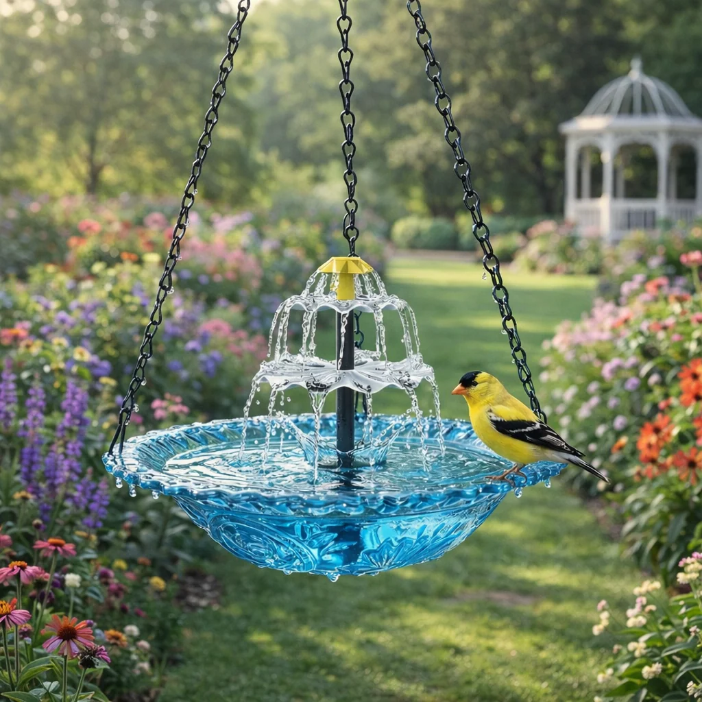 🐦 Solar Cascade Hanging Bird Bath Fountain