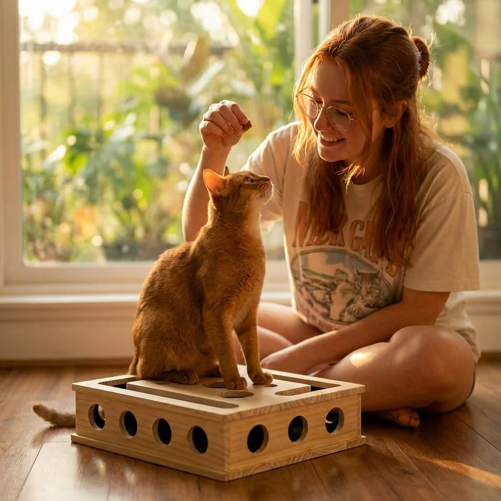 Cat Scratch Puzzle Enrichment Box - Nail Care Kit