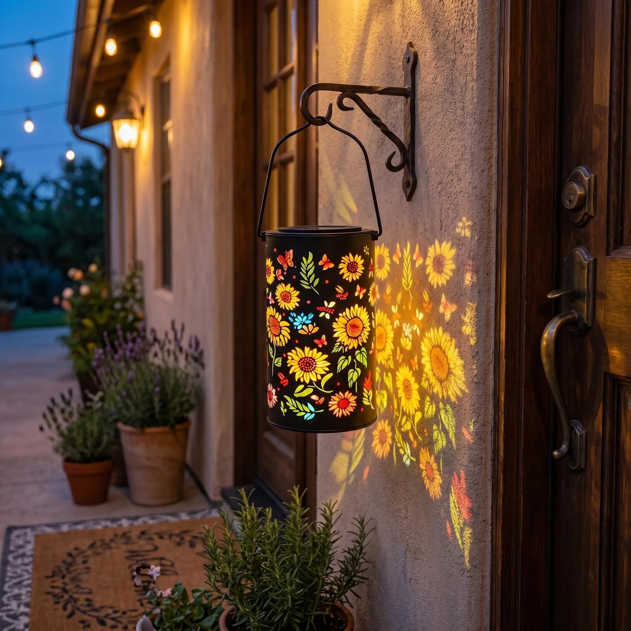 ✨Colorful Sunflower Glow Solar Garden Lantern