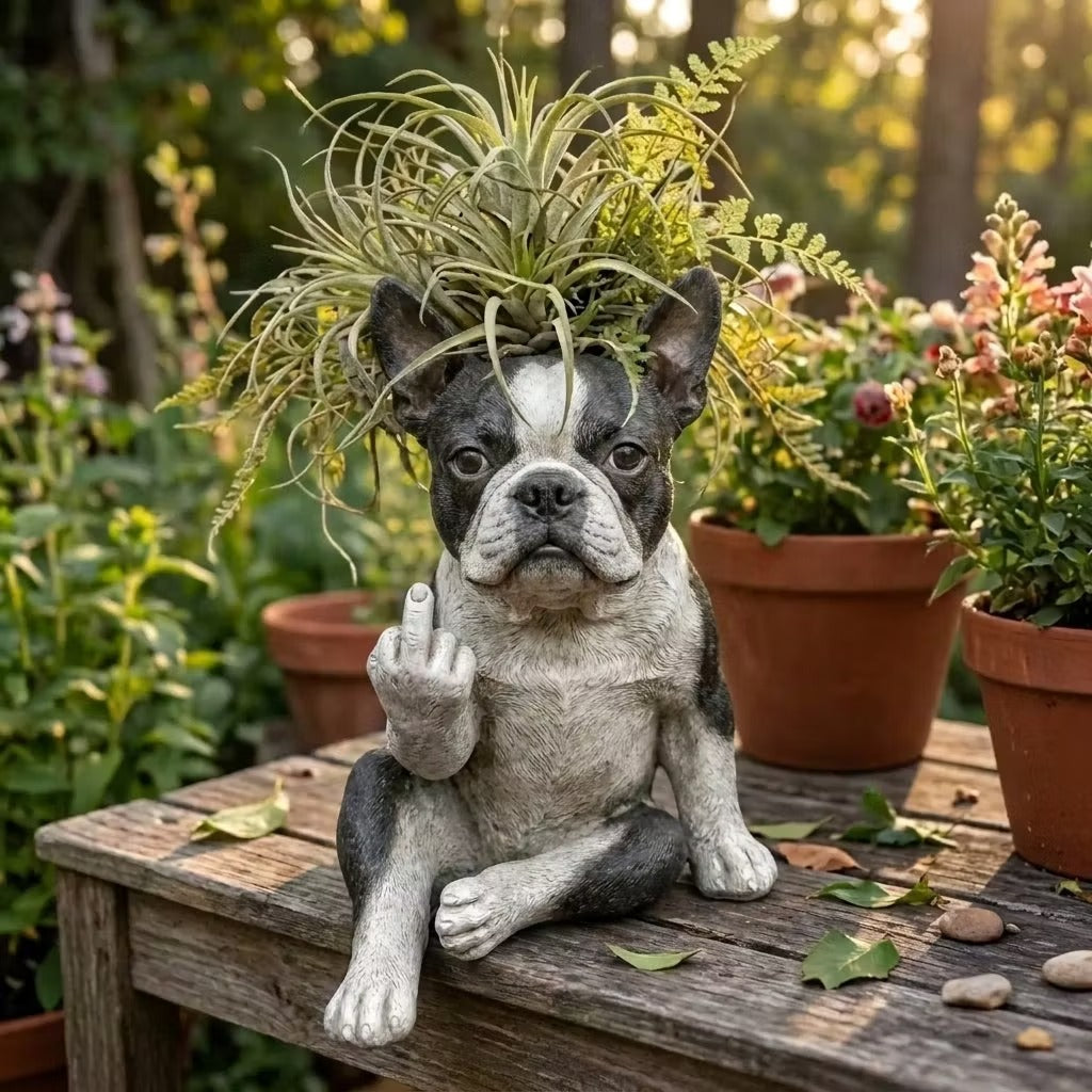 Boston Terrier Planter — Instantly Infuse Your Plants with Personality