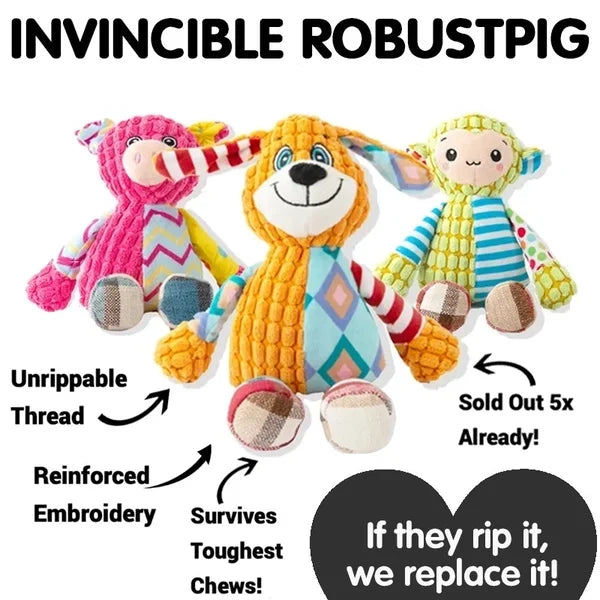 Immortal Squeaky Plush Toy for Aggressive Chewers -Small and Medium Dogs