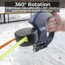 Double TangleFree Dog Leash with Light, Waste Bag Holder & 360° Swivel for Two Dogs